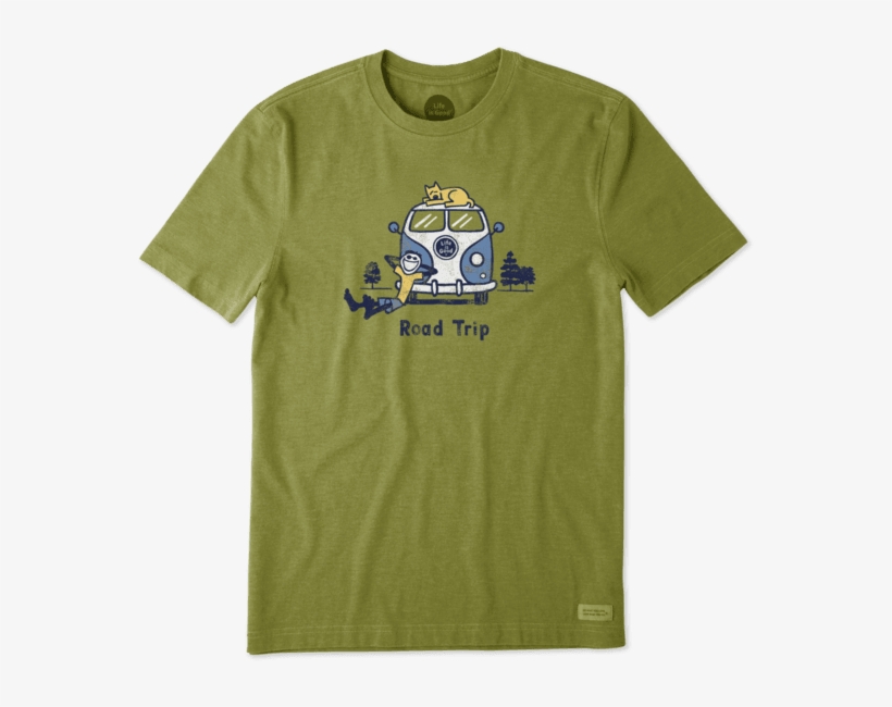 Men's Jake & Rocket Roadtrip Crusher Tee - Life Is Good Logo Shirt, transparent png download