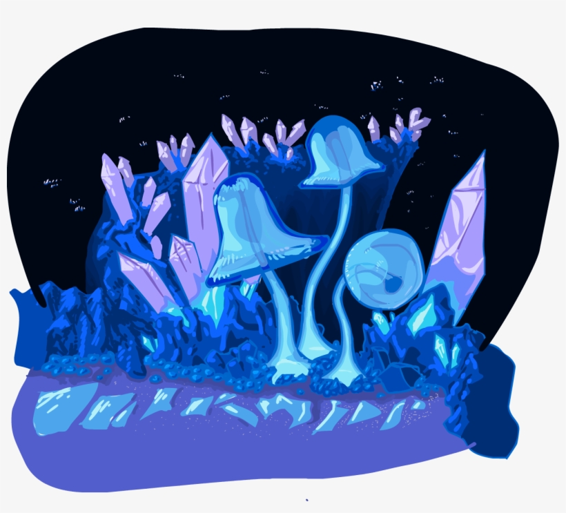 Crystal Shrooms - Illustration, transparent png download