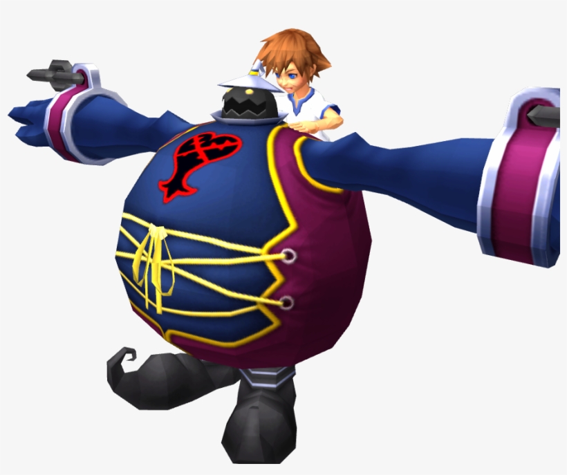 “big Belly The Large Body Gives Sora A Piggyback Ride” - Kingdom Hearts Large Body, transparent png download