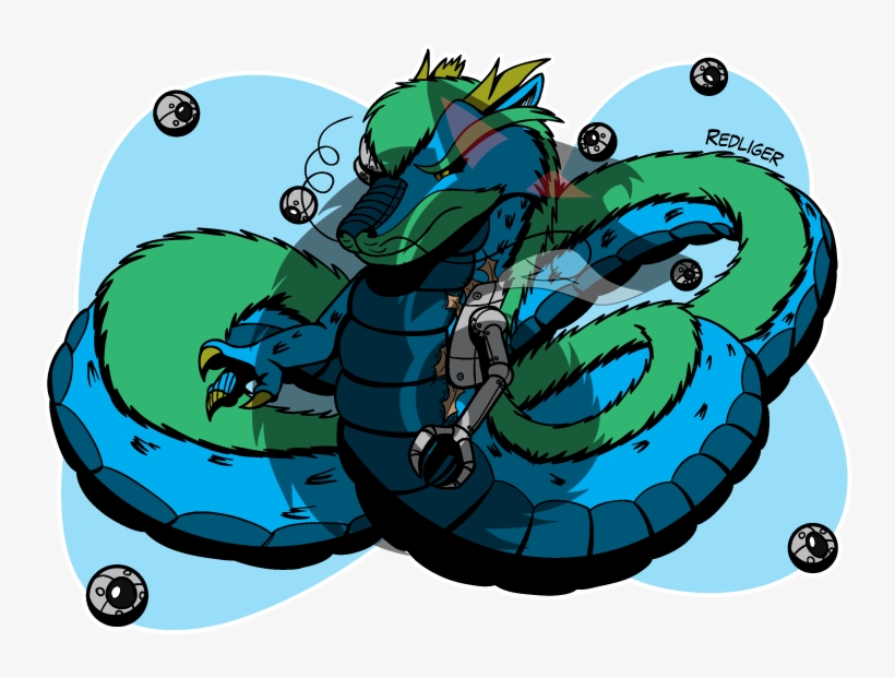 Eastern Cyborg Dragon - Illustration, transparent png download