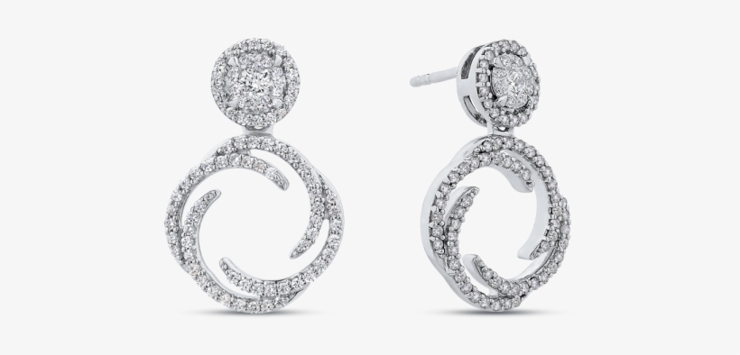 10k White Gold Earrings Ea0757t-42w - Oregon, transparent png download