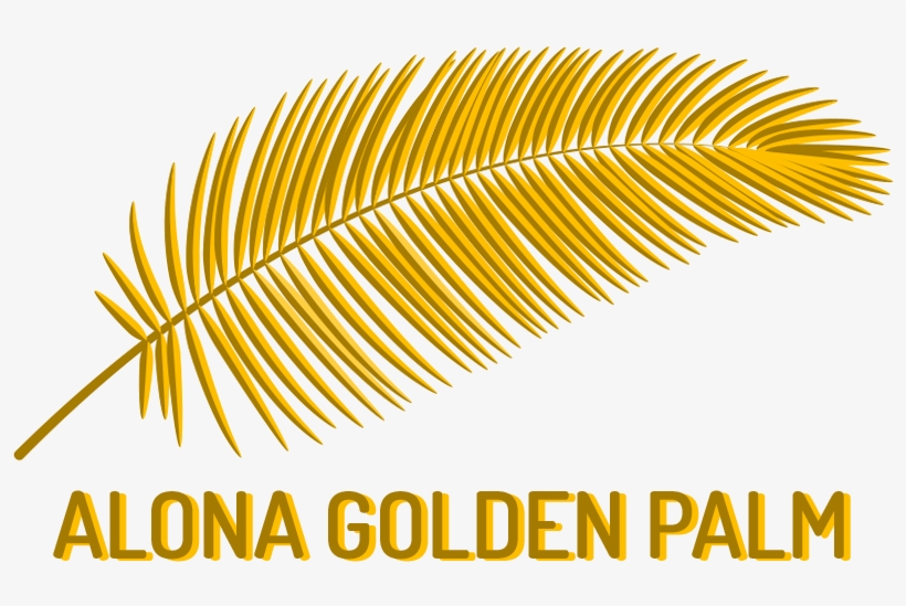 Sunset Clipart Beach Resort - Golden Palm Leaf Png, transparent png download