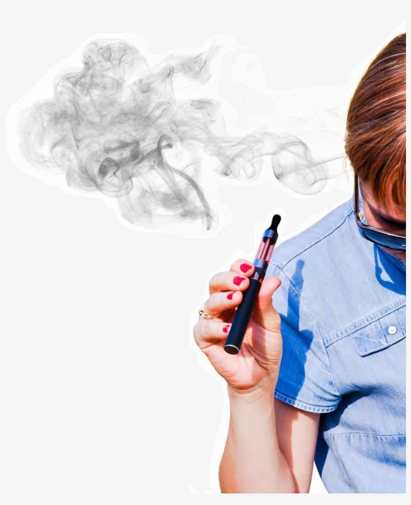 Woman Smoking An E-cigarette - Texas, transparent png download