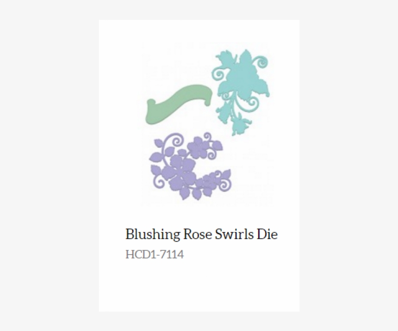 Blushing Rose Stamp And Die Set - Heartfelt Creations - Cut & Emboss Die - Rose Swirls, transparent png download