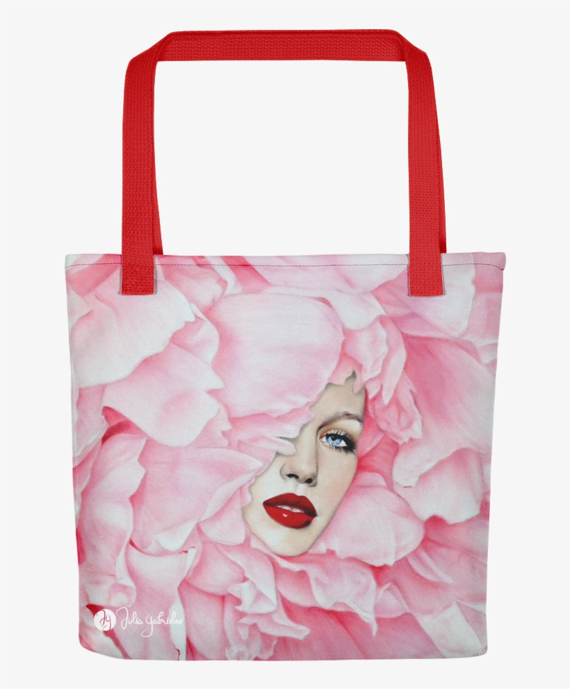 Blushing Nectar Print Tote Bag - Drawing, transparent png download