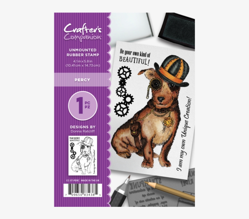 Picture 2 Of - Crafter's Companion A6 Rubber Stamp - Percy, transparent png download