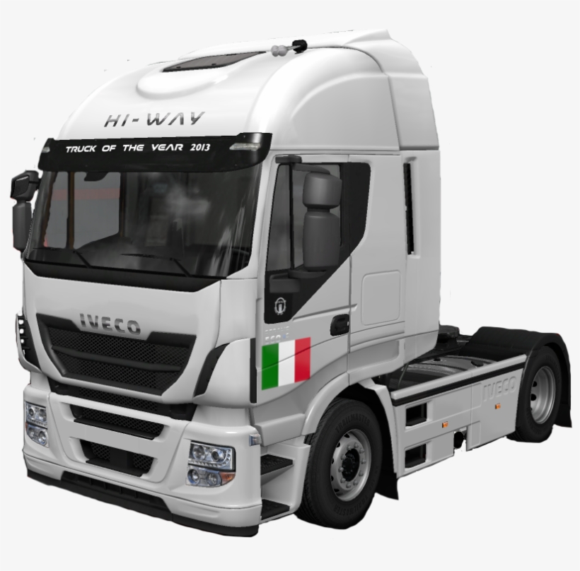 Italian Flag Decal Front - Trailer Truck, transparent png download