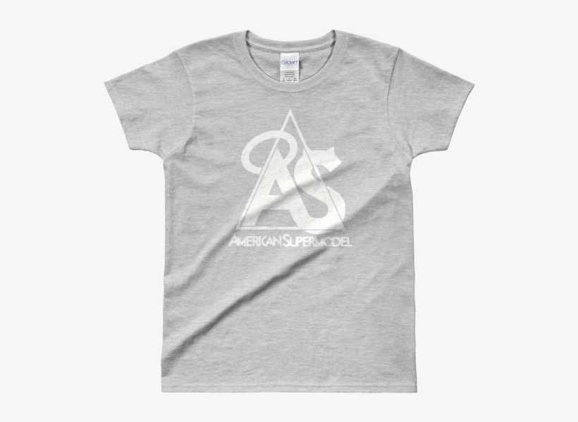 Ladies Tee American Supermodel Logo Grunge - No F*cks To Give Today - Blue, transparent png download