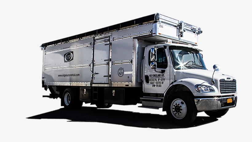 24' Roofless Cube Truck With Retractable Roof And Cantilever - Trailer Truck, transparent png download