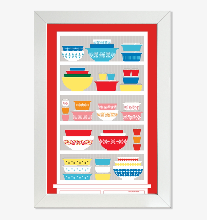 The Collector- Vintage Pyrex Poster, transparent png download