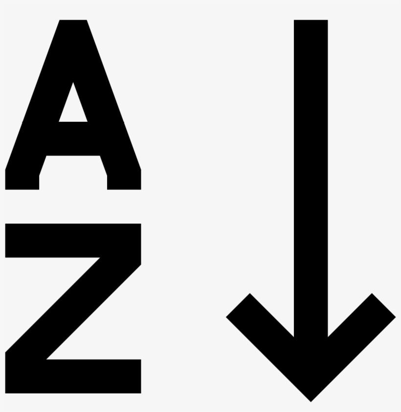 Urban Analytics Data Infrastructure Portal - Sort A To Z Icon, transparent png download