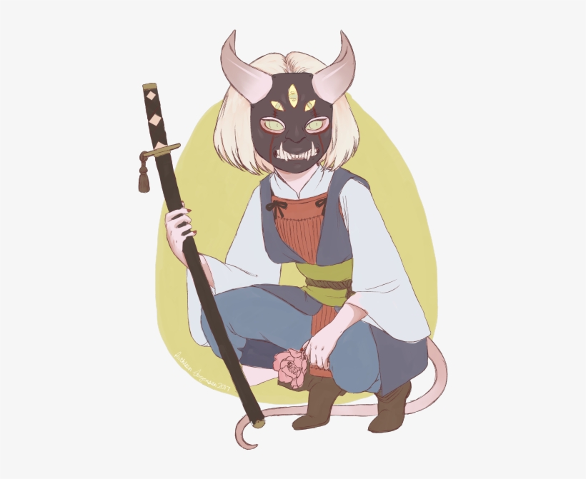 She Doesn't Have A Name, Or A Campaign I'm Actually - Samurai Tiefling, transparent png download