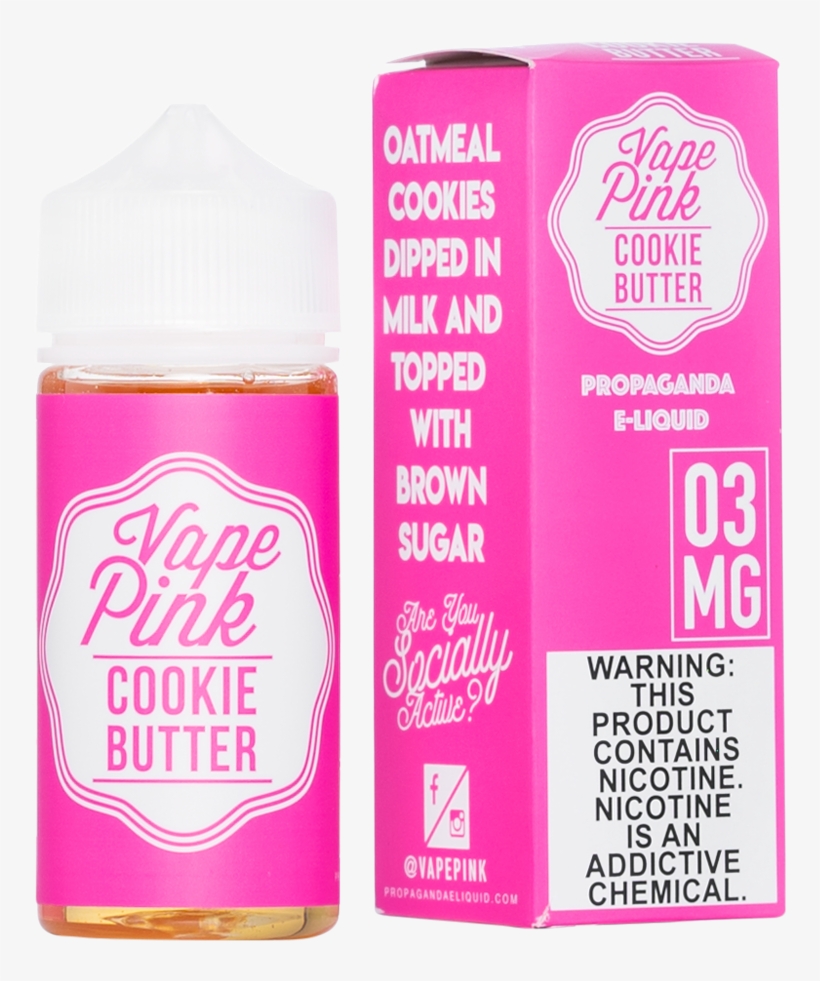 Vape Pink Cookie Butter - Electronic Cigarette, transparent png download