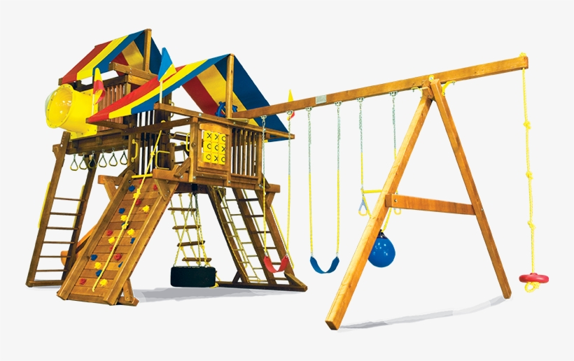 Rainbow's Monster Castle Pkg Iv Cover Shot 71a Swingset - Rainbow Swing Set, transparent png download