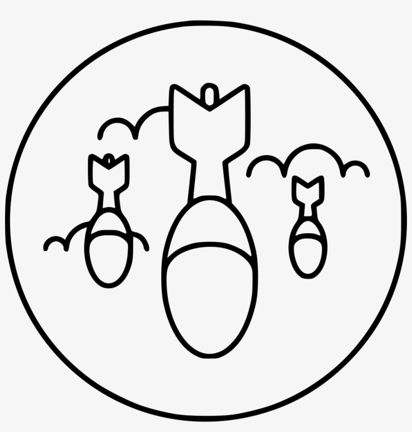 Bombs Sky Comments - Line Art, transparent png download