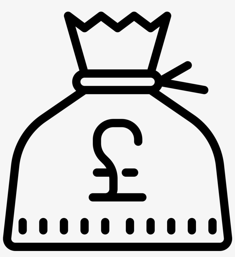 Money Pound Icon - Money Bag, transparent png download