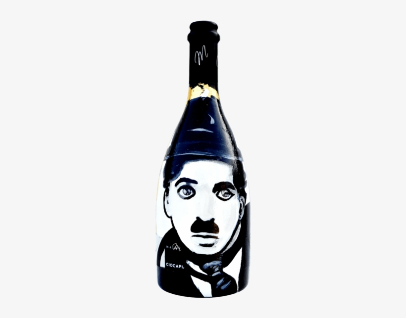 #22 Charlie Chaplin - Glass Bottle, transparent png download