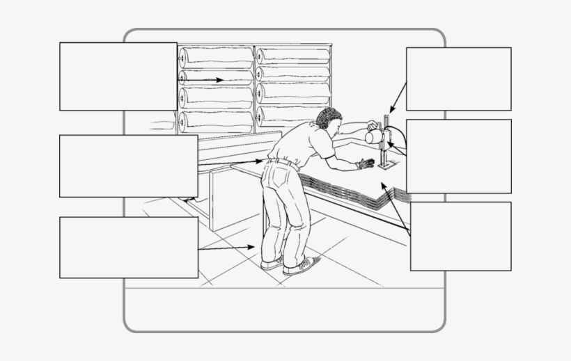A Fabric Cutter At Work - Textile, transparent png download