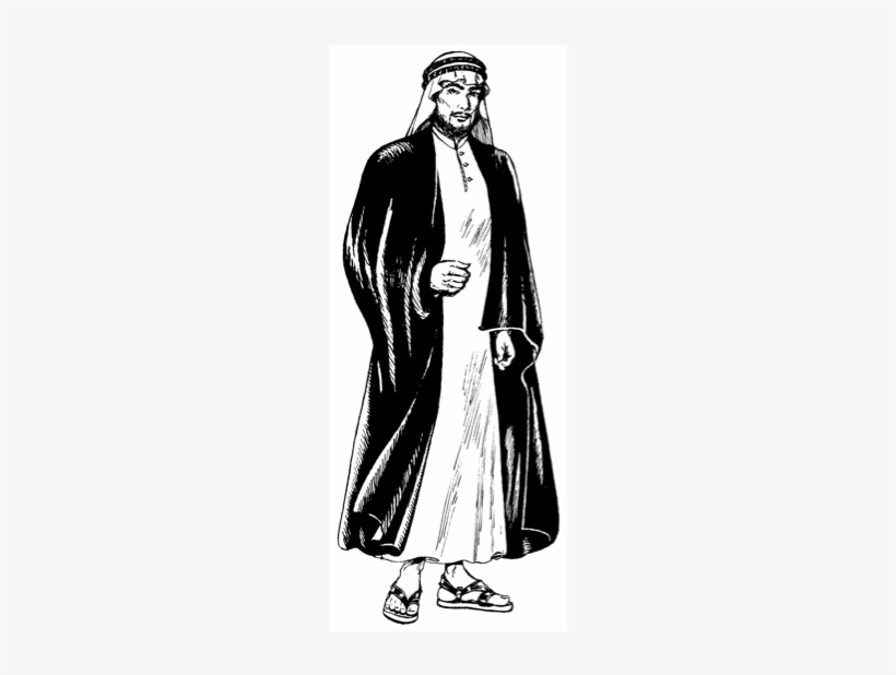 For Men They Wore An Inner Tunic A Long Piece Of Plain - Dibujos De Arabes, transparent png download