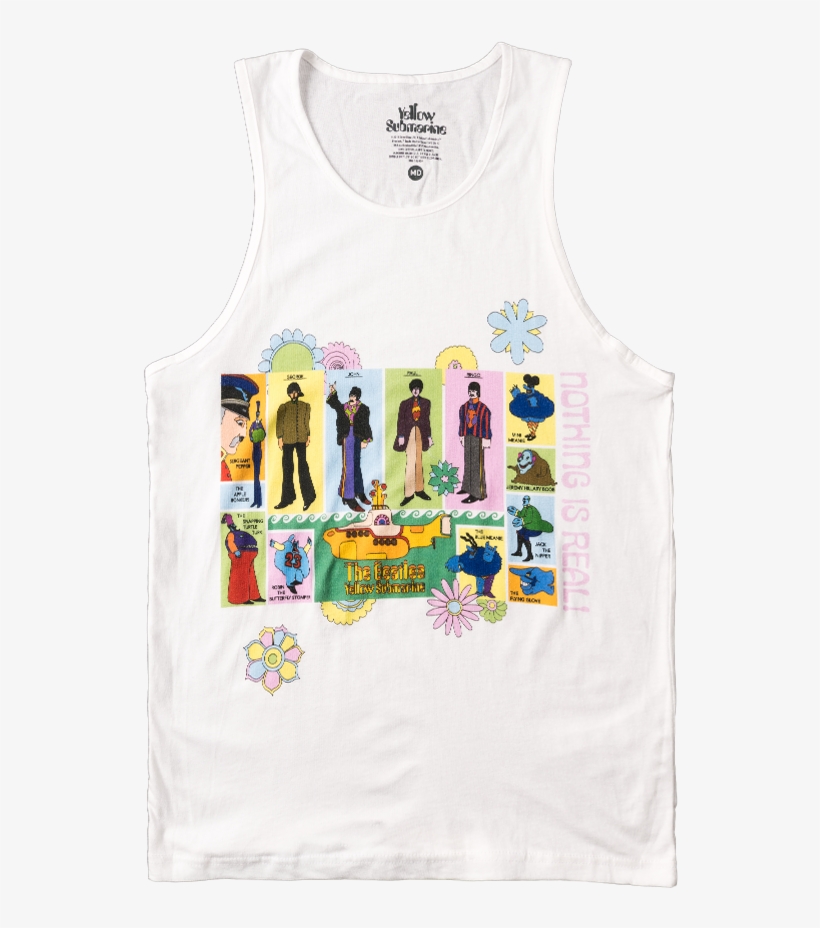 Anniversary White Tank Top - Beatles Yellow Submarine, transparent png download