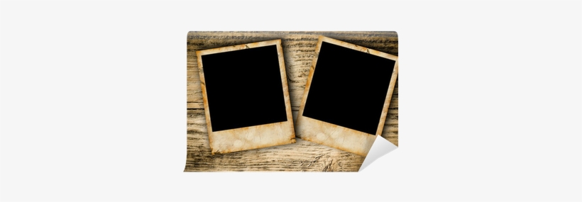 Grunge Photo Frames On Wooden Plank Background Wall - Photograph, transparent png download