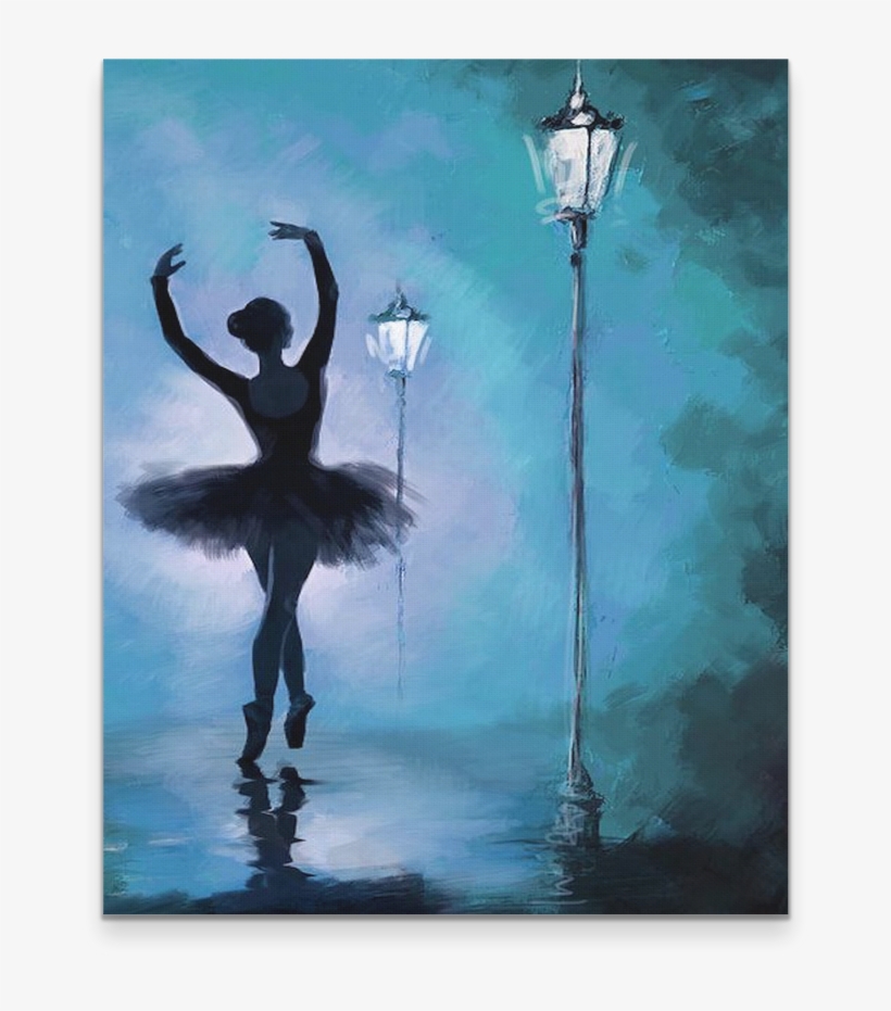 Elegant Ballet Canvas - Ballet In The Night Print, transparent png download