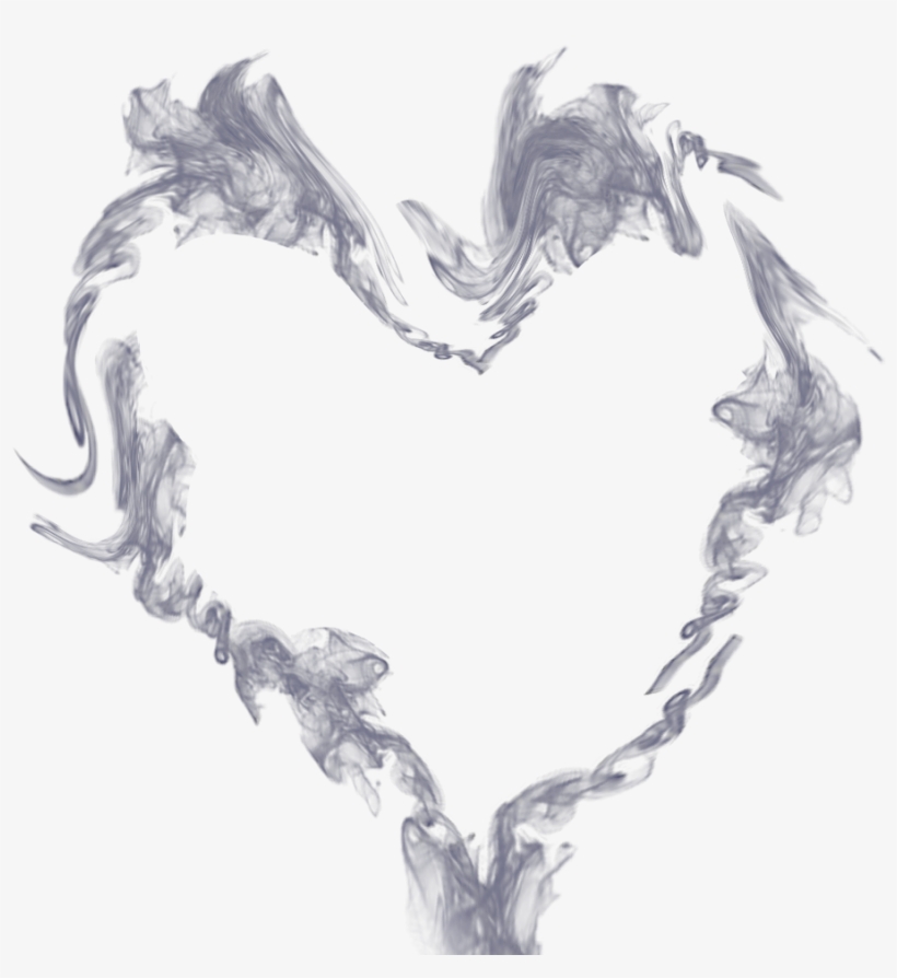 Heart Smoke Png - Smoke Heart Png, transparent png download