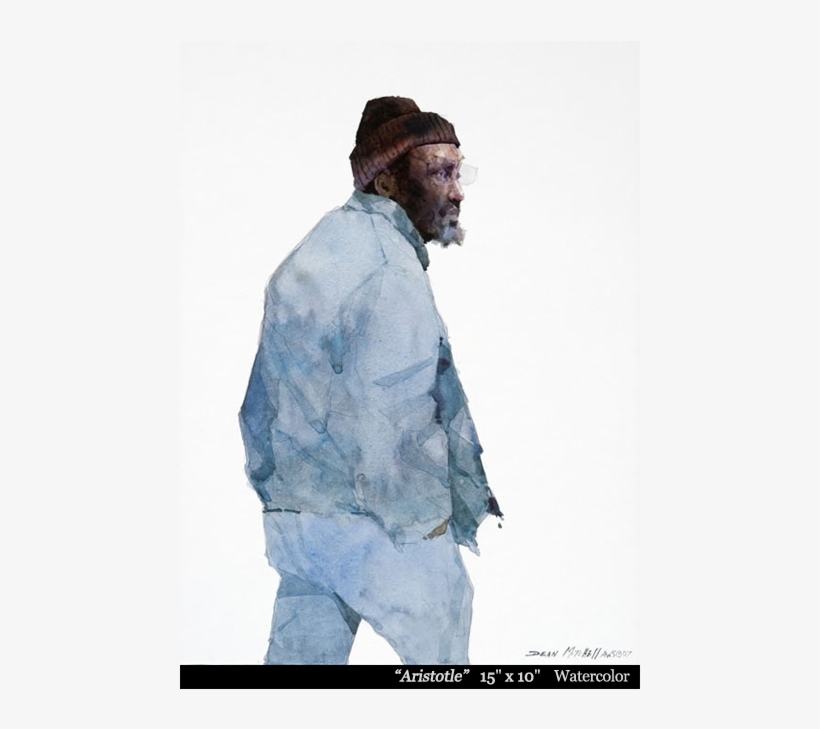 Aristotle - Dean Mitchell - Watercolor - Watercolor Painting, transparent png download
