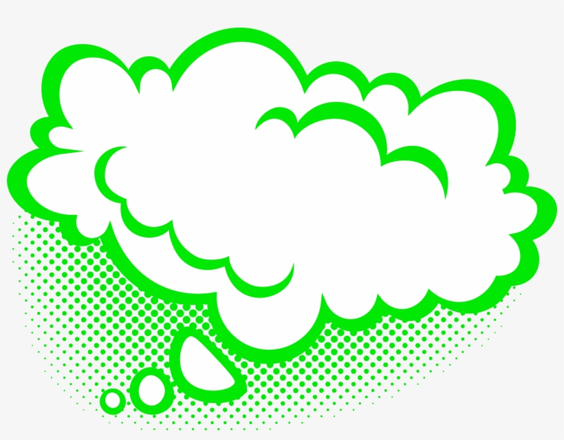 Bright Green Empty Comic Bubbles Clipart Png Image - Vector Graphics, transparent png download