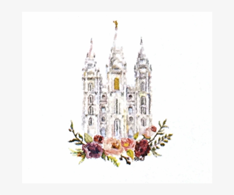 Salt Lake City Temple Watercolor, transparent png download