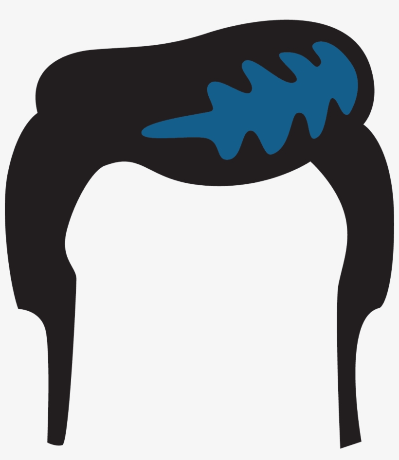 Clip Stuido Watercolor - Elvis Hair Clipart, transparent png download