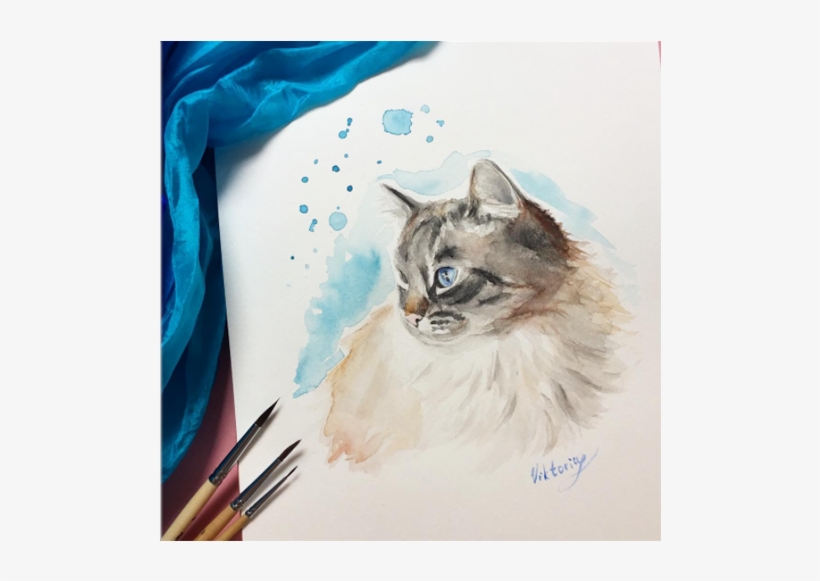 This Lovely Portrait Was Made By Victoria Art - Tabby Cat, transparent png download