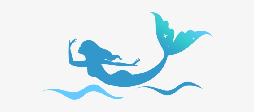 Mermaid Tail Silhouette Png - Aqua Mermaid, transparent png download