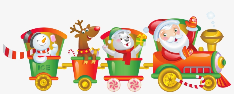 Santa Train Clip Art, transparent png download