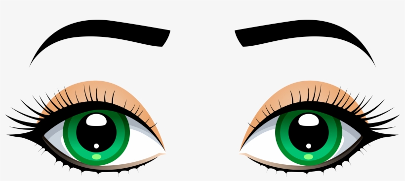 Clip Art Transparent Stock Female Eyes With Eyebrows - Clip Art Eyes, transparent png download