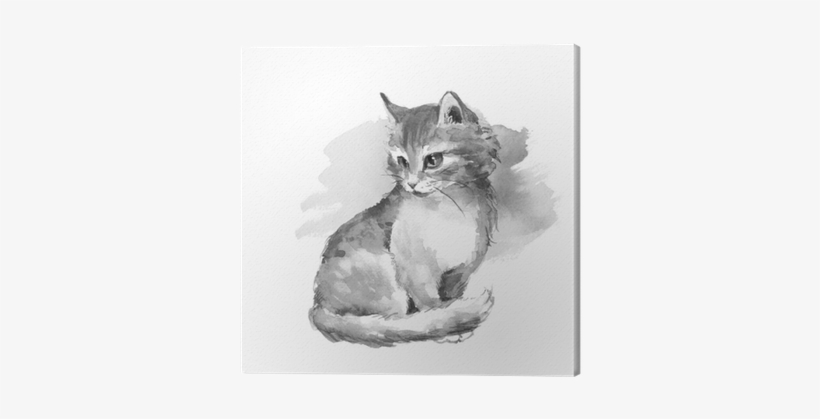 Fluffy Kitten - Kitten Watercolor, transparent png download