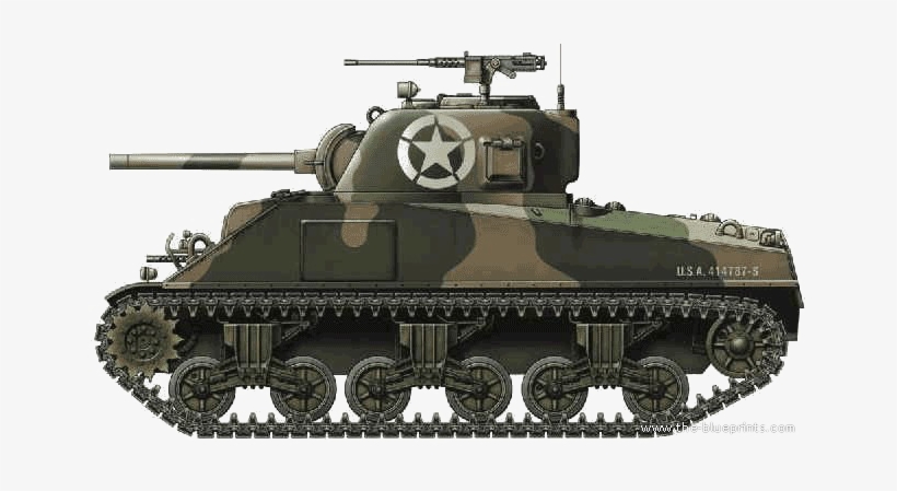 Military Tank Png Image - Armourfast Sherman M4a2 75mm Plastic Tank Model Kit, transparent png download
