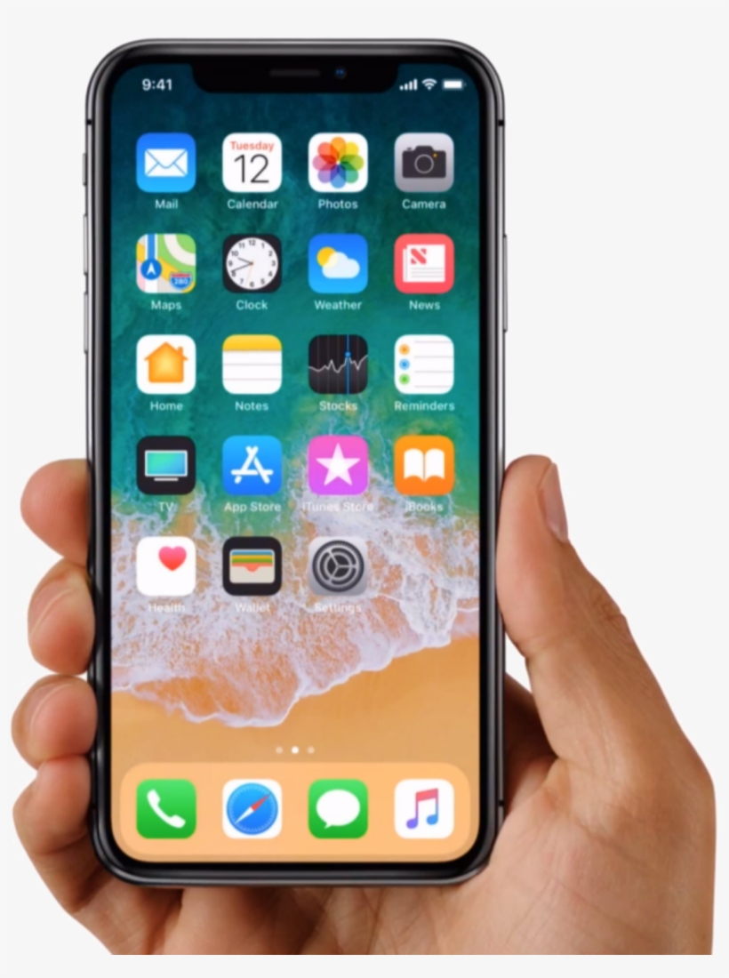 Apple Iphone X In Hands Png Image - Apple Iphone X Leather Case, transparent png download