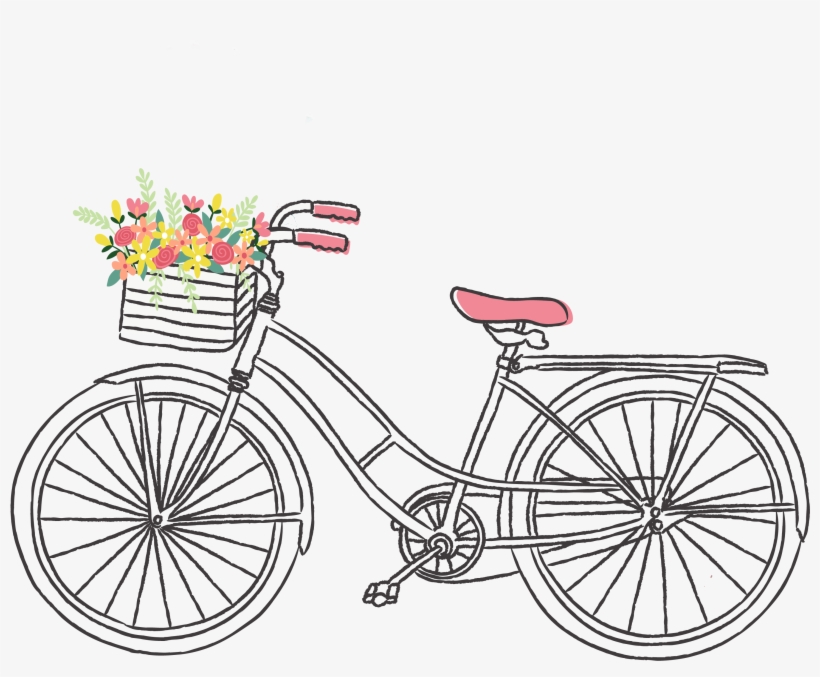 Free Romantic Bicycle Clip - Bicycle Illustration, transparent png download