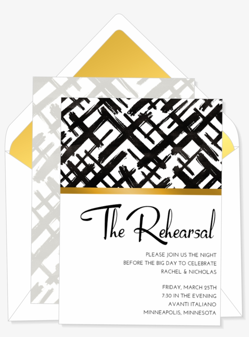 Watercolor Brushstroke Invitation - Art Paper, transparent png download