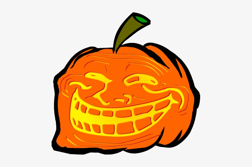Troll Pumpkin - Troll Face, transparent png download