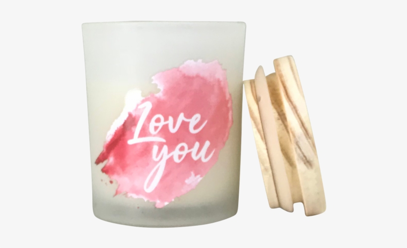Love You Watercolour Candle 8cm - Plywood, transparent png download
