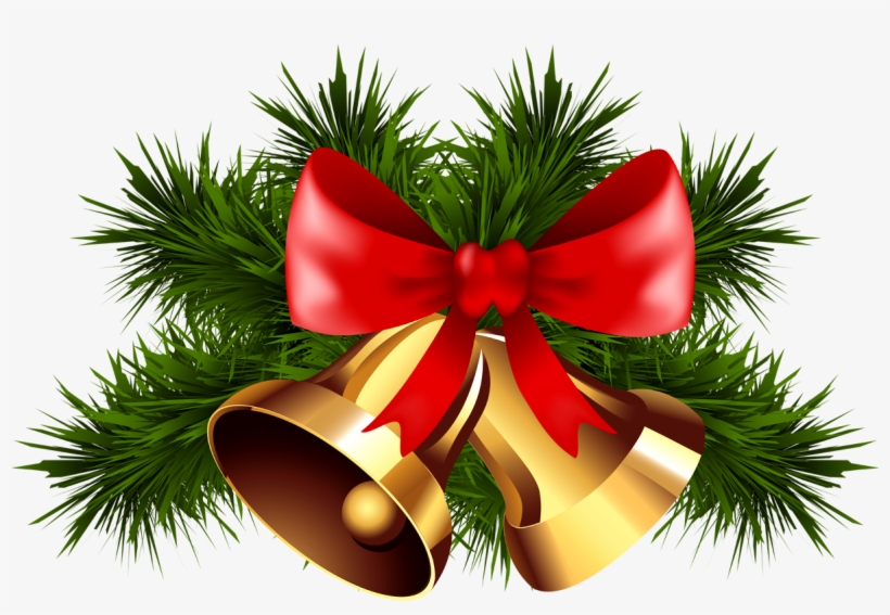 Christmas Pine With Bell Png - Chuông Giáng Sinh Png, transparent png download