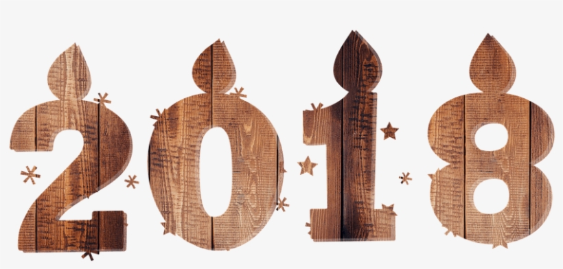 2018 Wood Happy New Year Png - Happy New Year 2018 Romantic, transparent png download