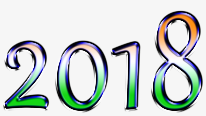 Happy New Year 2018 Png Greetings Download - Graphic Design, transparent png download