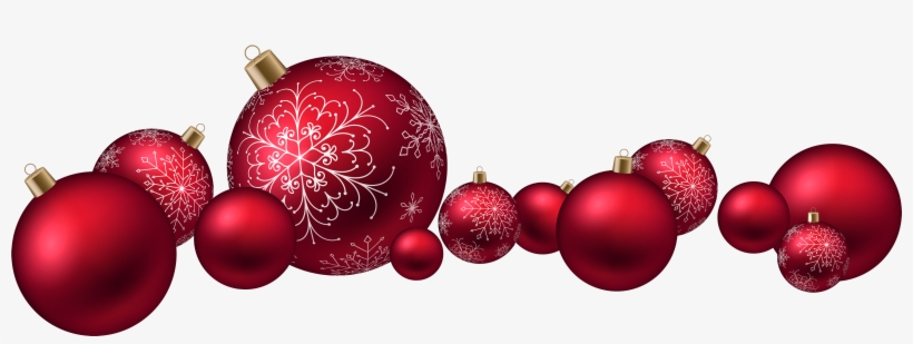 Red Christmas Ball Png Clipart - Red Christmas Ornaments Png, transparent png download