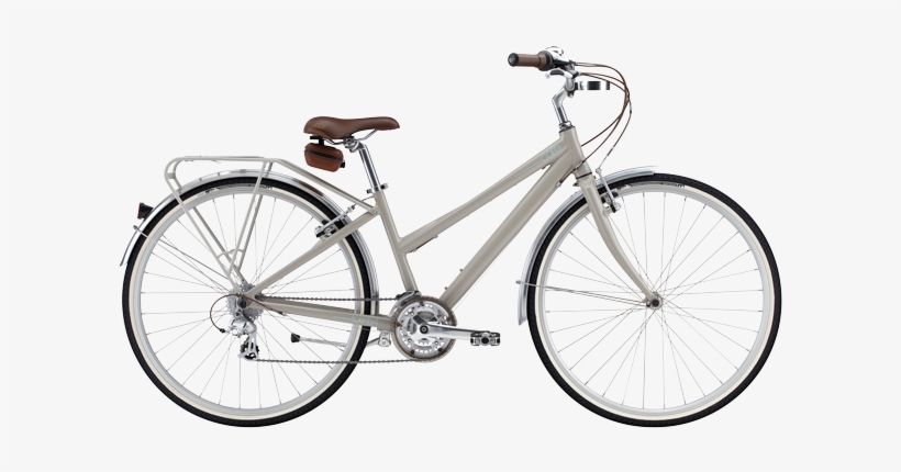 Ladies Hybrid Bike Pink, transparent png download