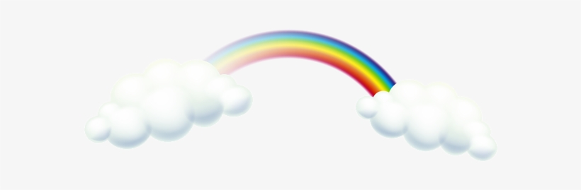 Rainbow And Clouds Png Clip Art Image - Portable Network Graphics, transparent png download