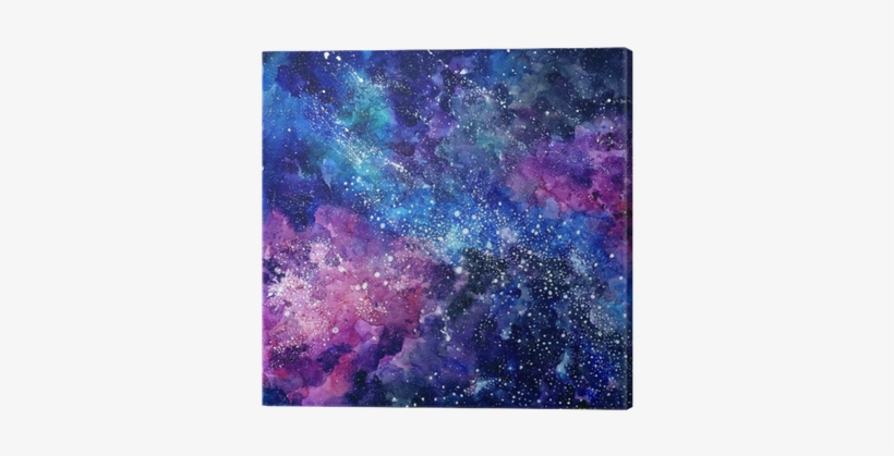 Space Hand Painted Watercolor Background - Watercolor Universe, transparent png download