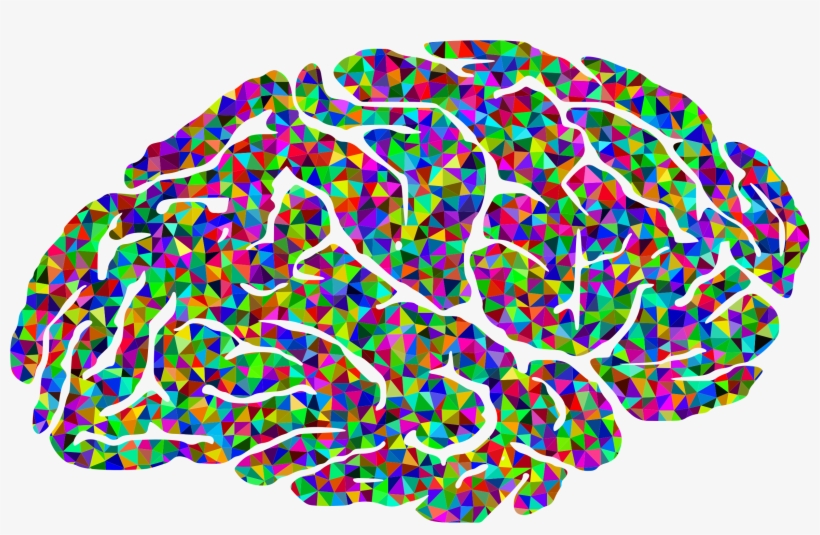 This Free Icons Png Design Of Prismatic Low Poly Brain, transparent png download